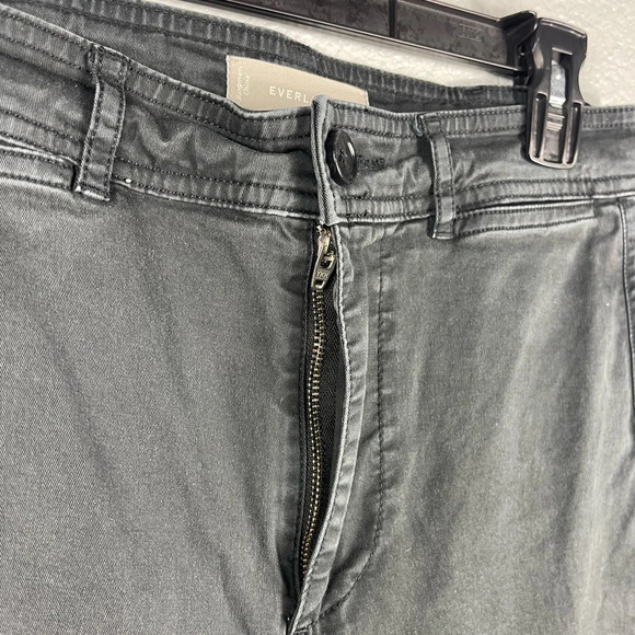 Everlane Women’s High Rise Wide Leg Crop Chino Pants Black Sz 4 Cotton Casual - Picture 4 of 8